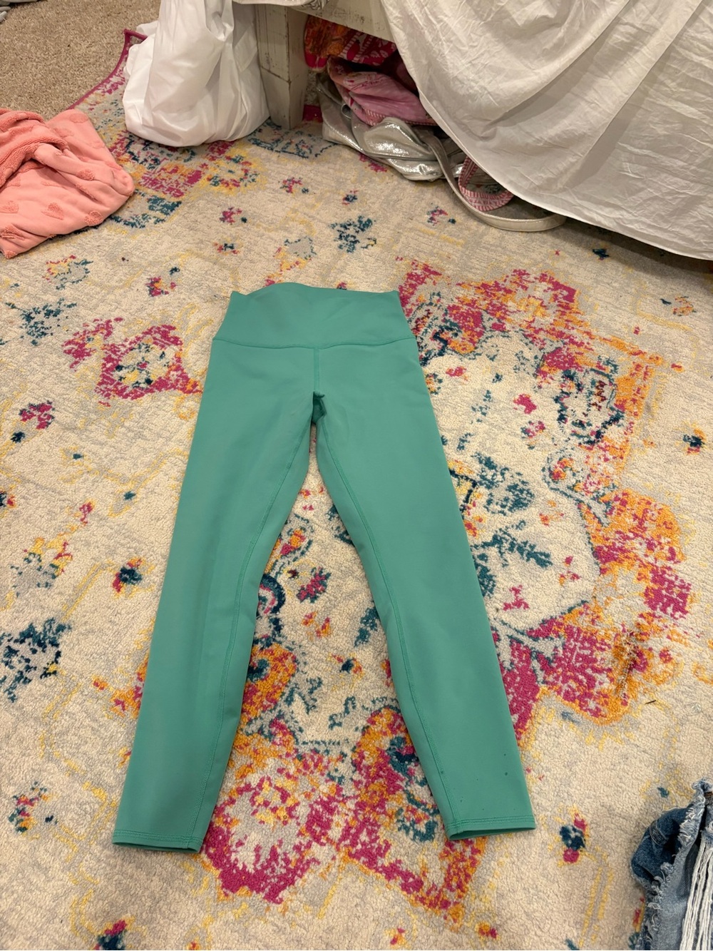 High-Waist Active Leggings in Green